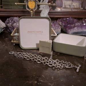 Sold! Judith Ripka triple row Rolo link bracelet